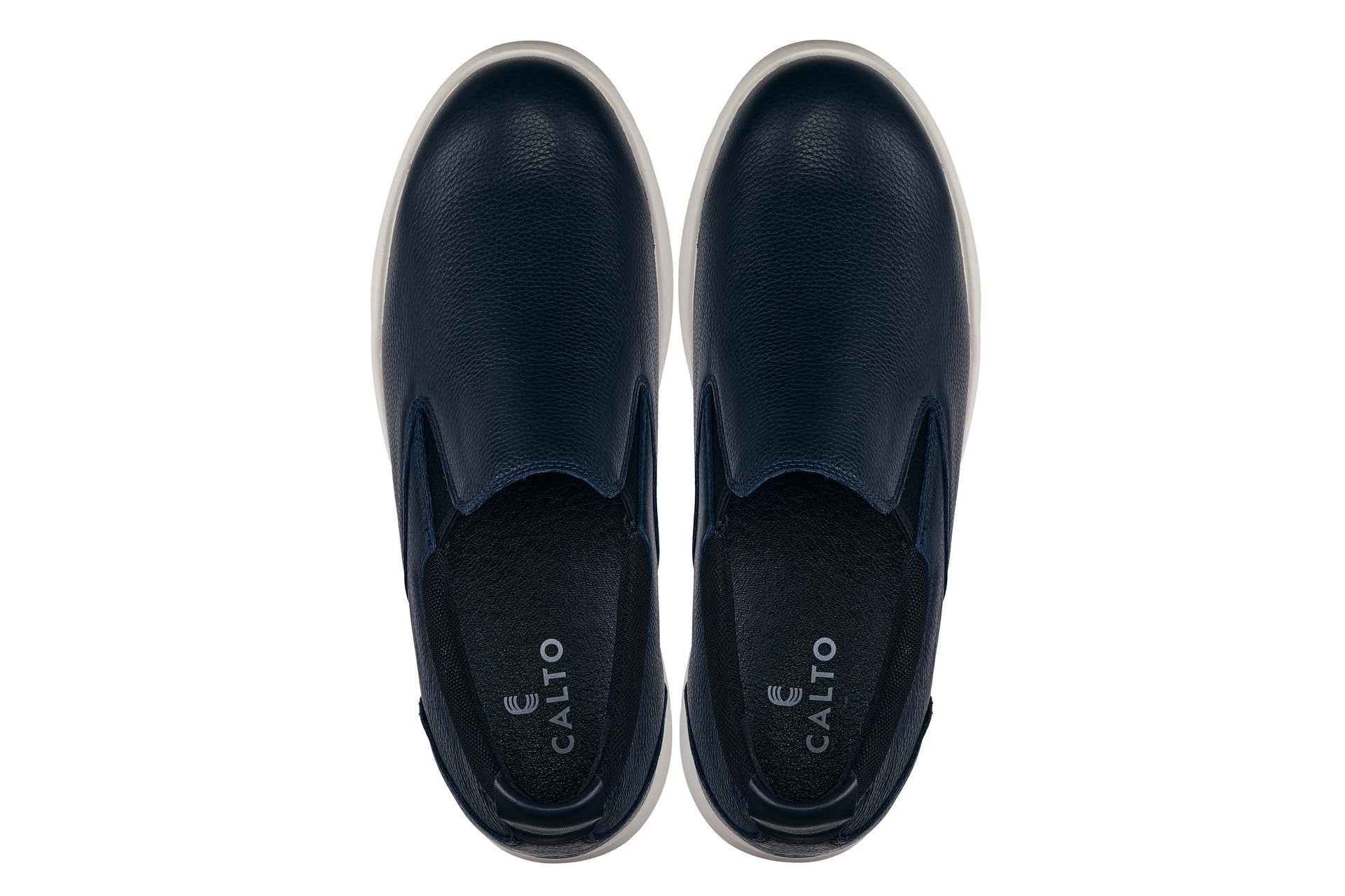 CALTO - J1421 - 2.8 Inches Taller (Dark Slate Blue) - Leather Loafers Tallmenshoes.com