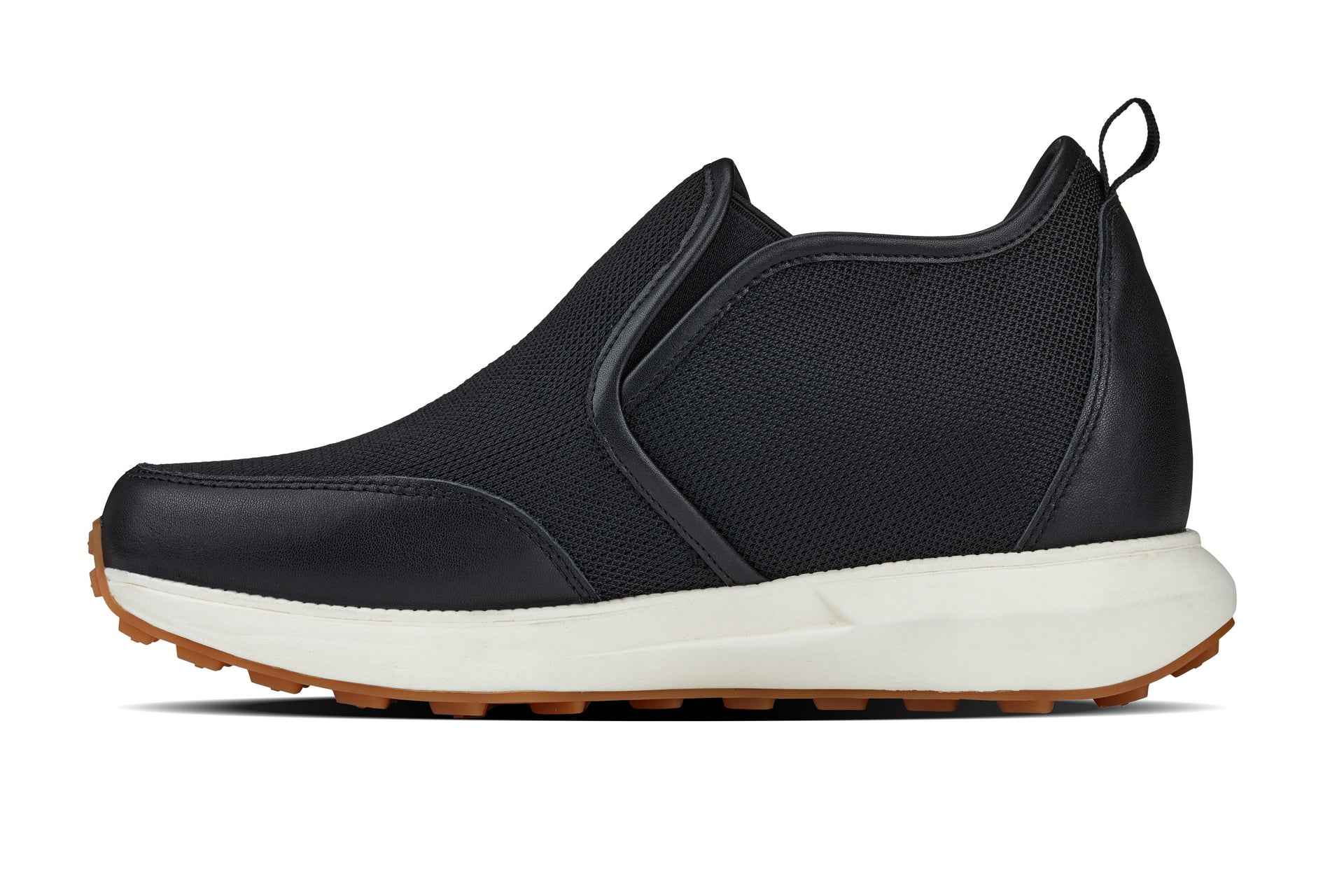 CALTO - J1433  - 3.3 Inches Taller (Black) - Casual Chunky Sole Sneaker Loafers Tallmenshoes.com