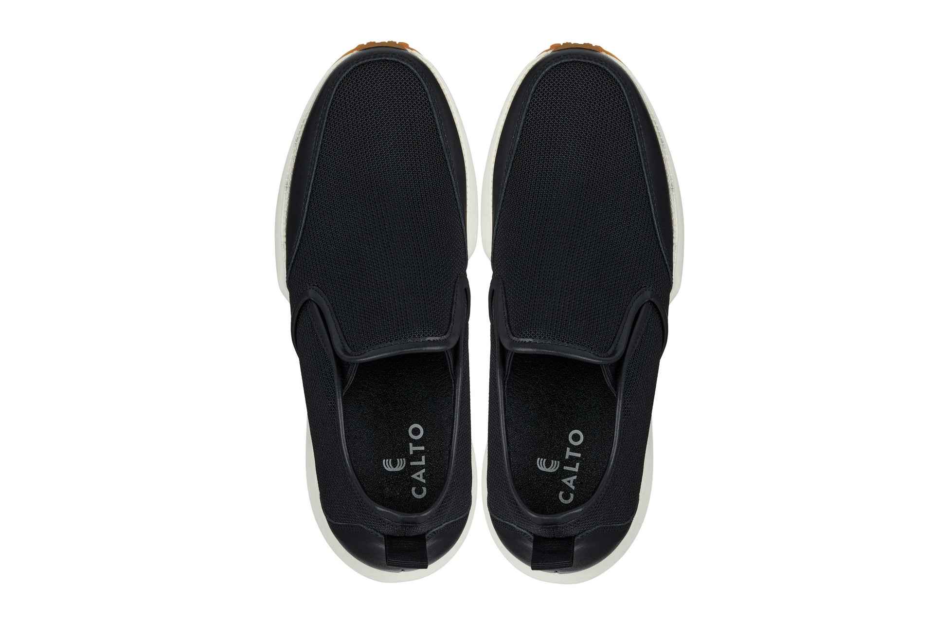 CALTO - J1433  - 3.3 Inches Taller (Black) - Casual Chunky Sole Sneaker Loafers Tallmenshoes.com