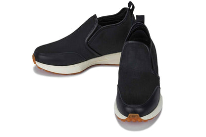 CALTO - J1433  - 3.3 Inches Taller (Black) - Casual Chunky Sole Sneaker Loafers Tallmenshoes.com