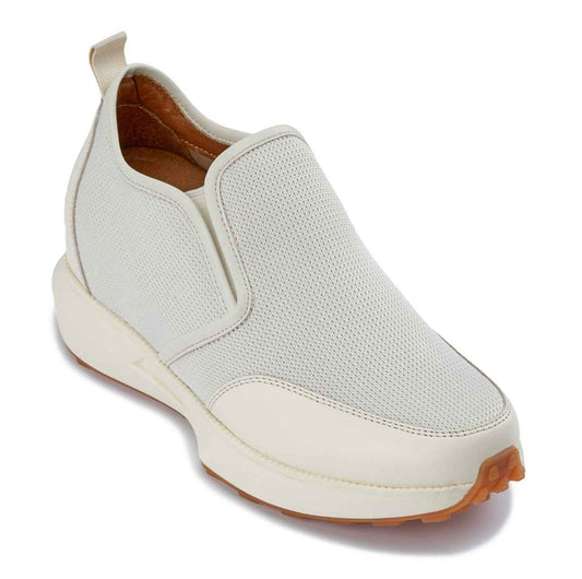 CALTO - J1434  - 3.3 Inches Taller (Off-White) - Casual Chunky Sole Sneaker Loafers Tallmenshoes.com
