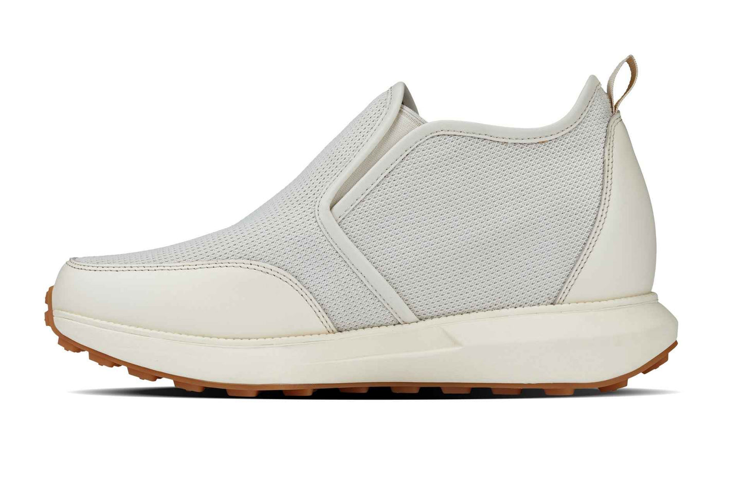 CALTO - J1434  - 3.3 Inches Taller (Off-White) - Casual Chunky Sole Sneaker Loafers Tallmenshoes.com