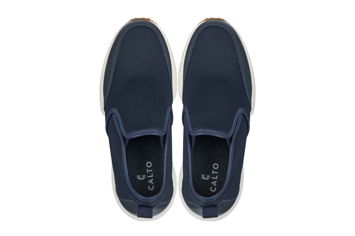 CALTO - J1435  - 3.3 Inches Taller (Dark Blue) - Casual Chunky Sole Sneaker Loafers Tallmenshoes.com