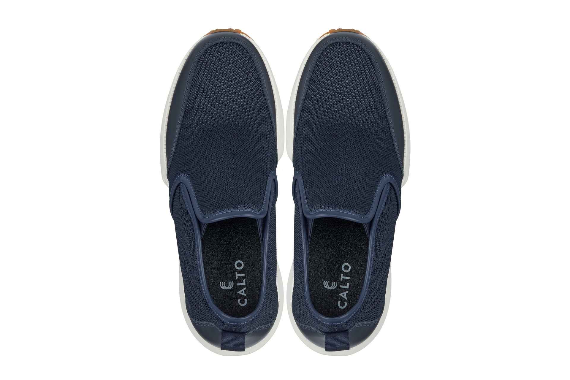 CALTO - J1435  - 3.3 Inches Taller (Dark Blue) - Casual Chunky Sole Sneaker Loafers Tallmenshoes.com