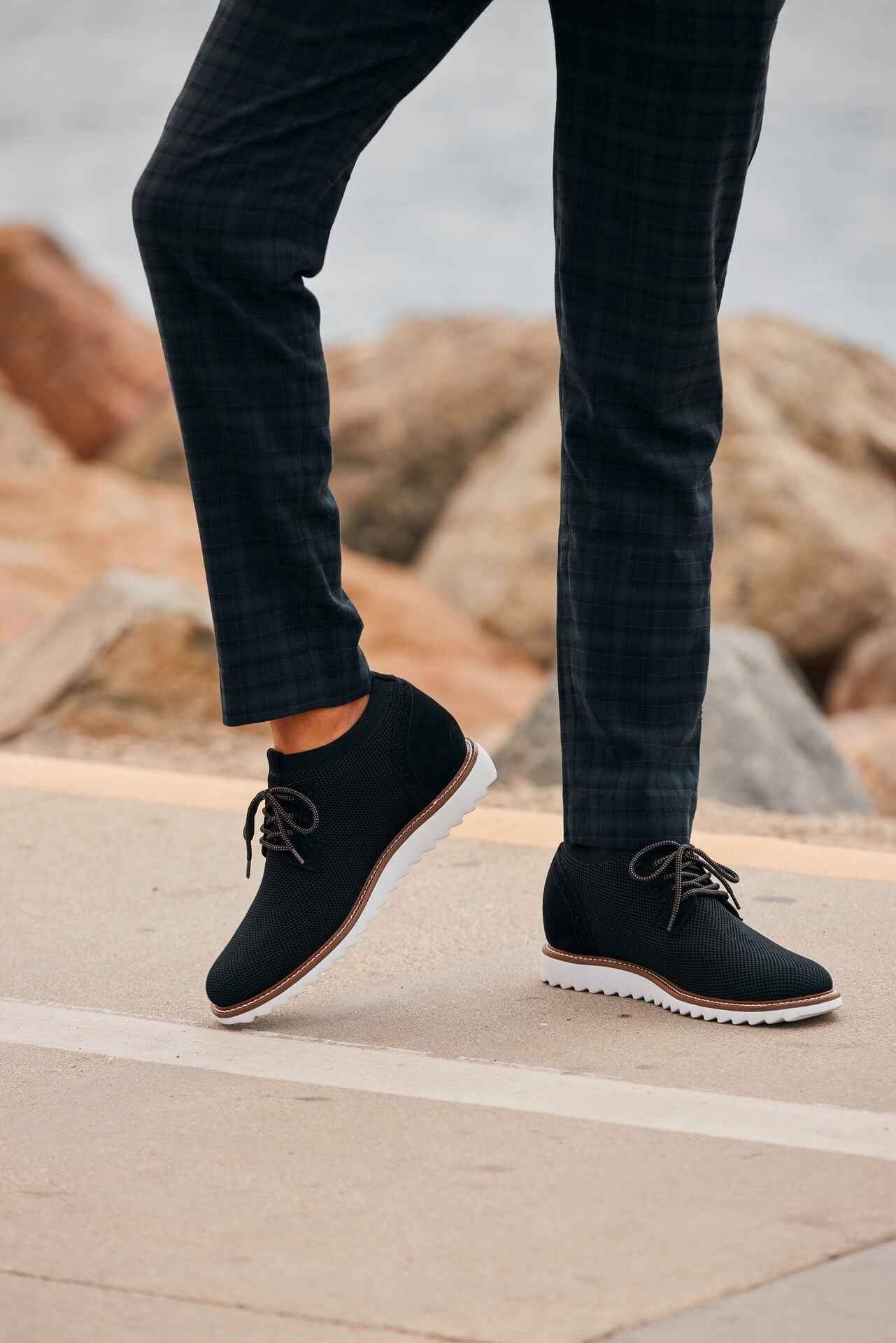 CALTO - J1502 - 3.2 Inches Taller (Noir) Tallmenshoes.com