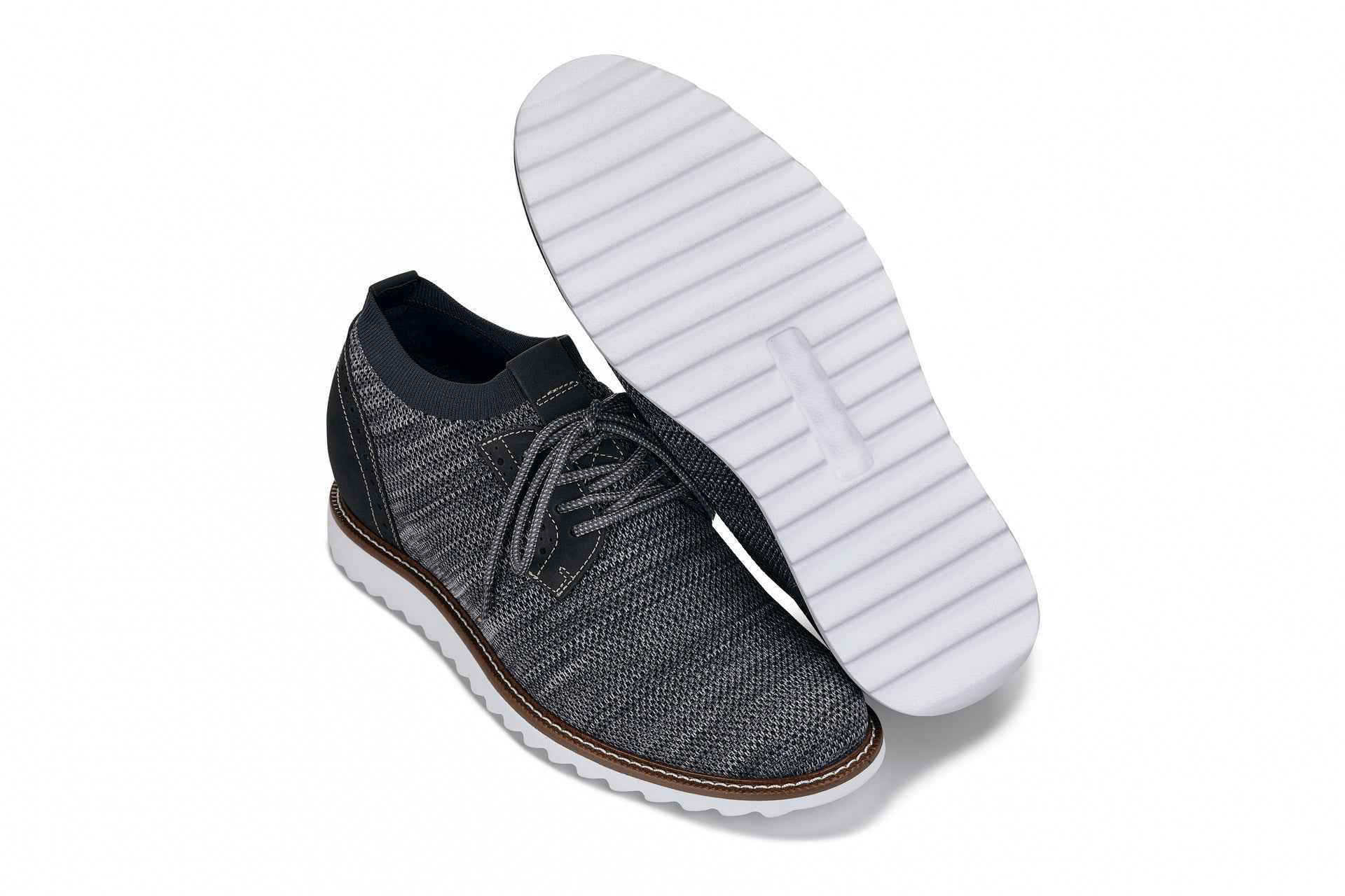 CALTO - J1503 - 3.2 Inches Taller (Grey) Tallmenshoes.com