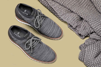 CALTO - J1503 - 3.2 Inches Taller (Grey) Tallmenshoes.com