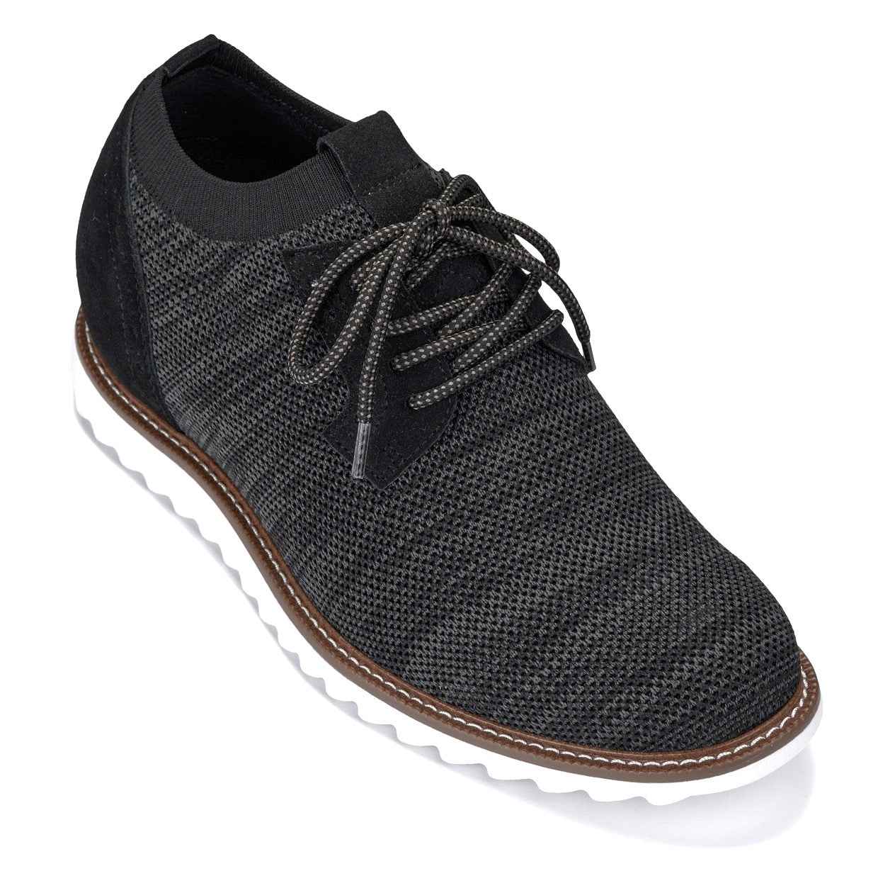 CALTO - J1504 - 3.2 Inches Taller (Charcoal Grey) Tallmenshoes.com