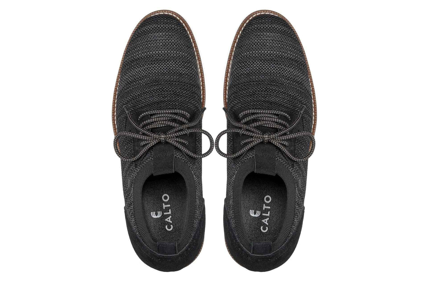 CALTO - J1504 - 3.2 Inches Taller (Charcoal Grey) Tallmenshoes.com