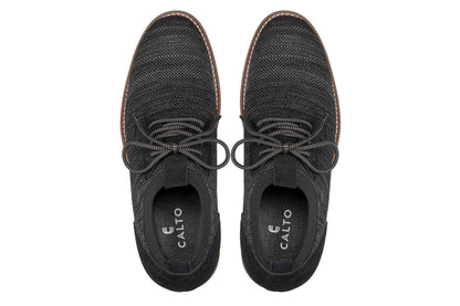 CALTO - J1504 - 3.2 Inches Taller (Charcoal Grey) Tallmenshoes.com