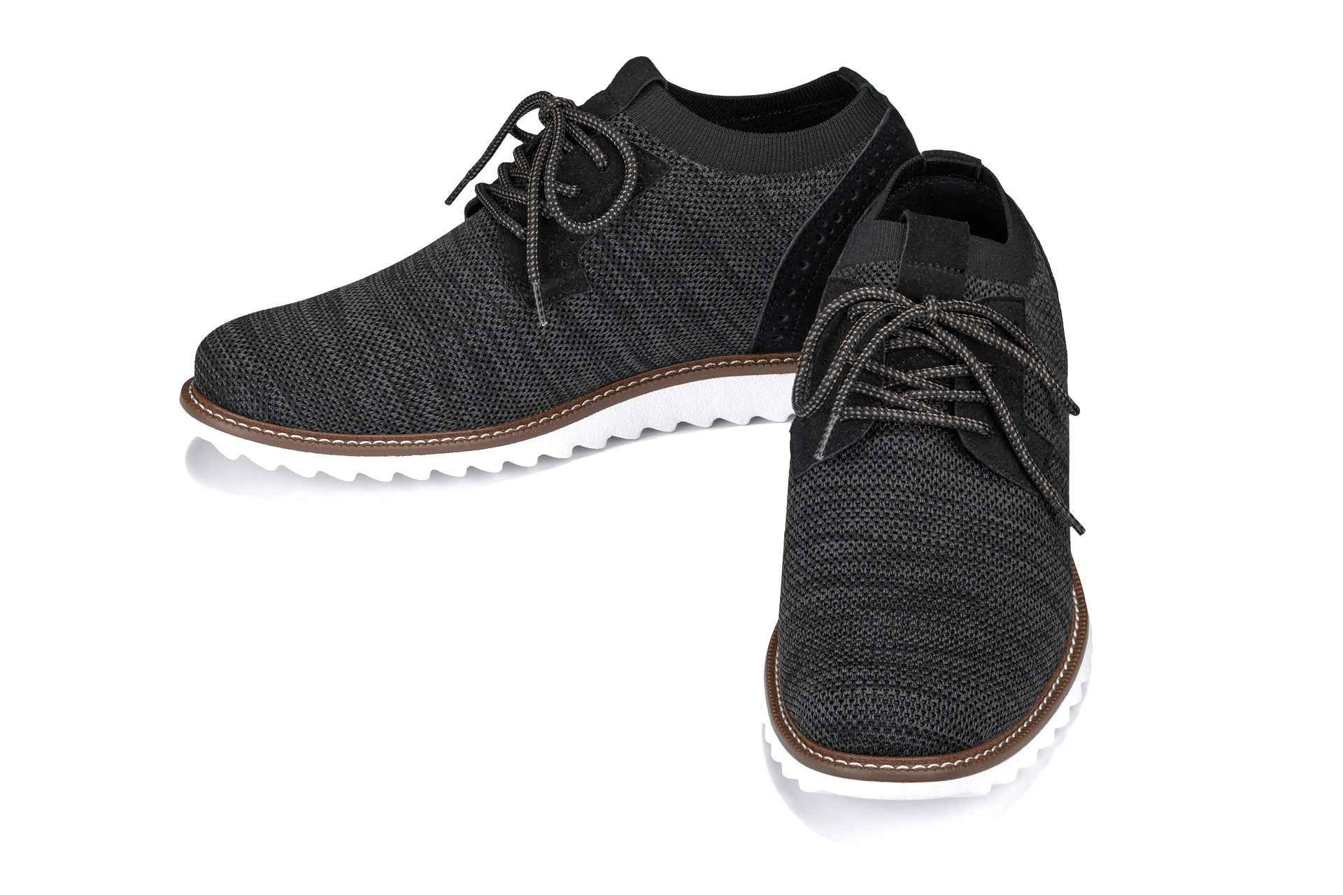 CALTO - J1504 - 3.2 Inches Taller (Charcoal Grey) Tallmenshoes.com