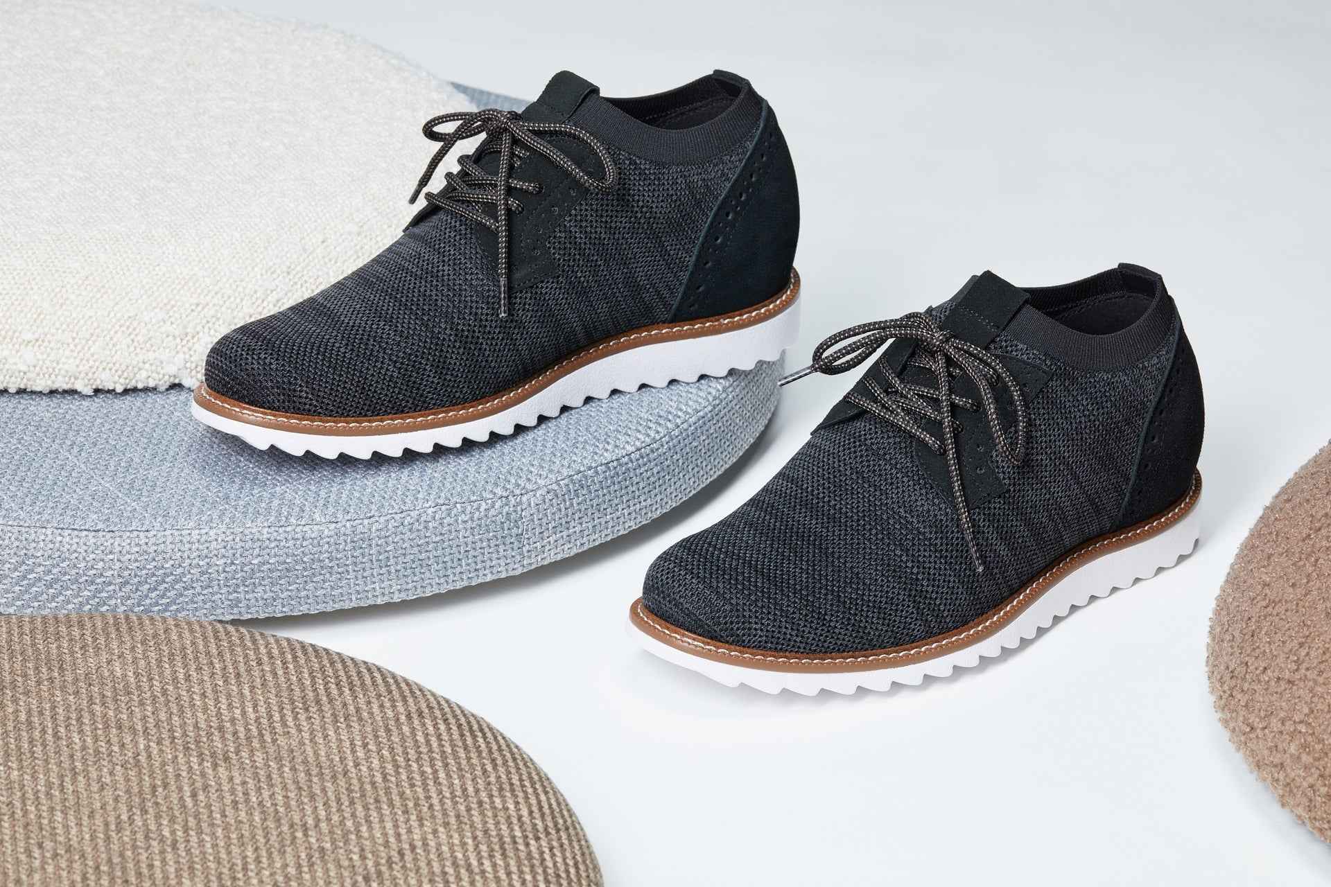 CALTO - J1504 - 3.2 Inches Taller (Charcoal Grey) Tallmenshoes.com
