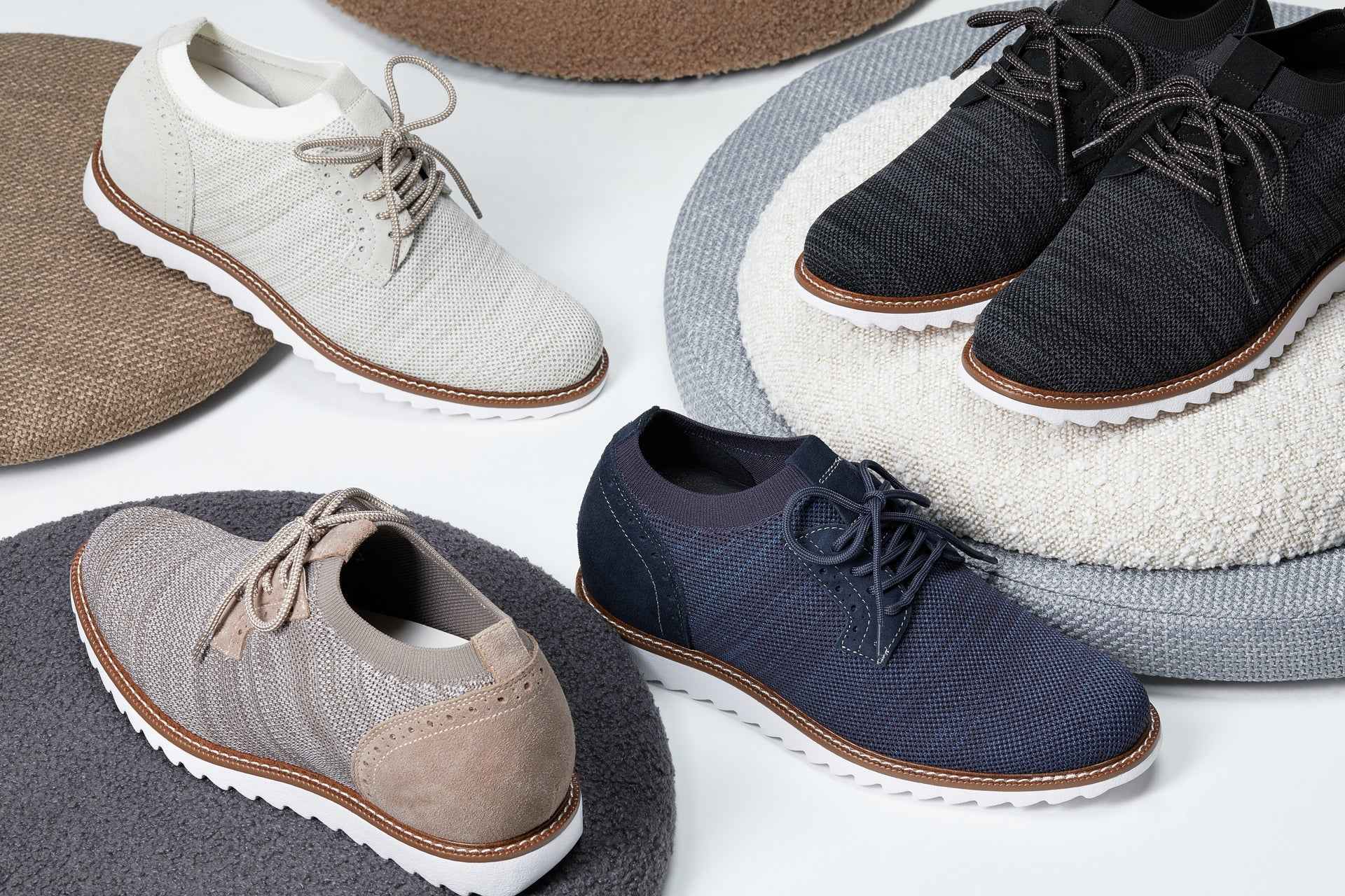 CALTO - J1507 - 3.2 Inches Taller (Navy) Tallmenshoes.com