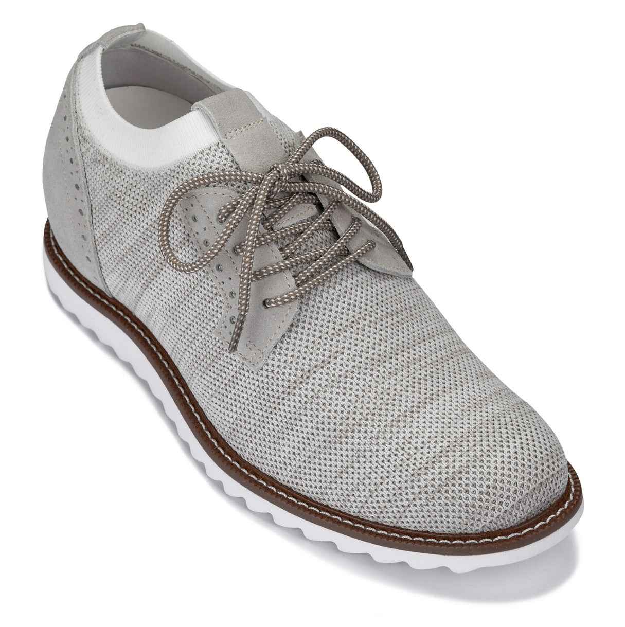 CALTO - J1505 - 3.2 Inches Taller (Cream) Tallmenshoes.com