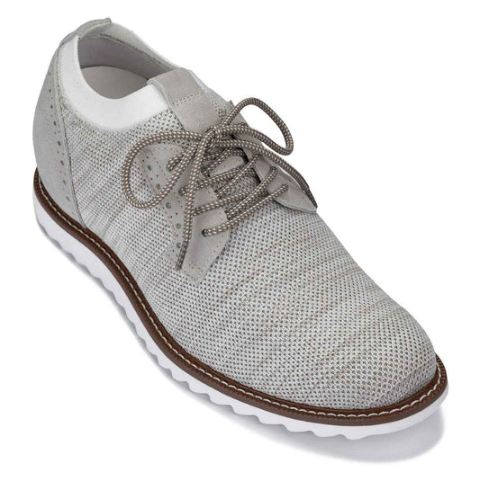 CALTO - J1505 - 3.2 Inches Taller (Cream) Tallmenshoes.com