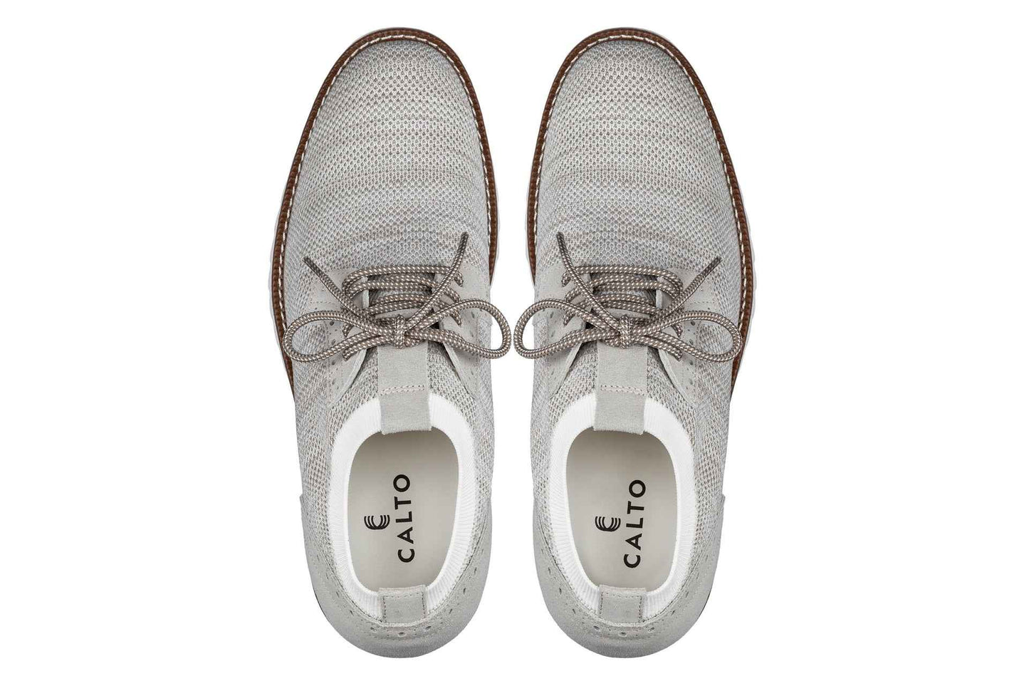 CALTO - J1505 - 3.2 Inches Taller (Cream) Tallmenshoes.com