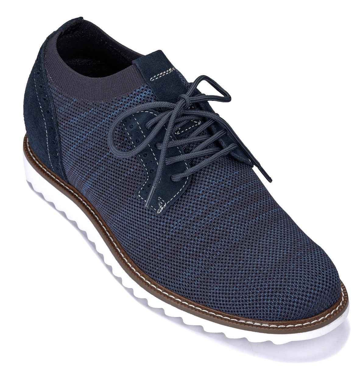 CALTO - J1507 - 3.2 Inches Taller (Navy) Tallmenshoes.com