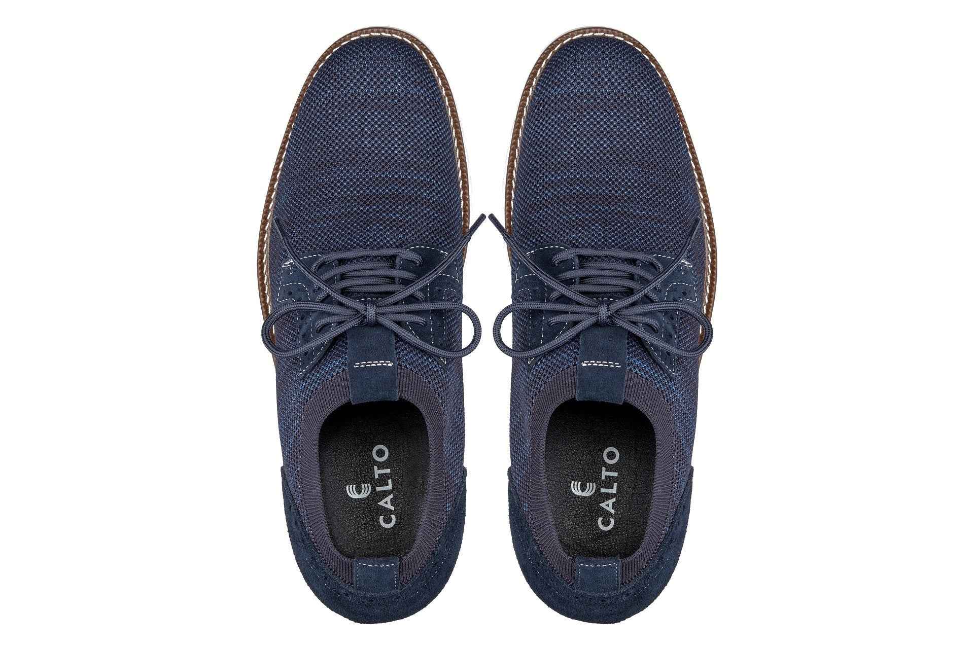 CALTO - J1507 - 3.2 Inches Taller (Navy) Tallmenshoes.com