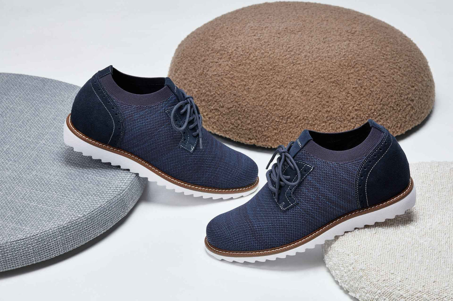 CALTO - J1507 - 3.2 Inches Taller (Navy) Tallmenshoes.com