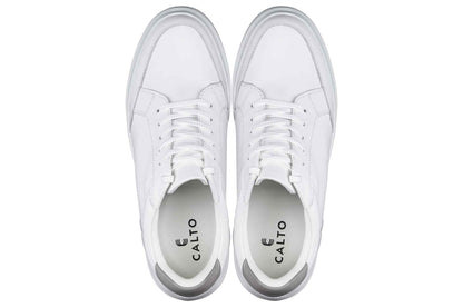 CALTO - J1561 - 2.6 Inches Taller (White/Grey) Tallmenshoes.com