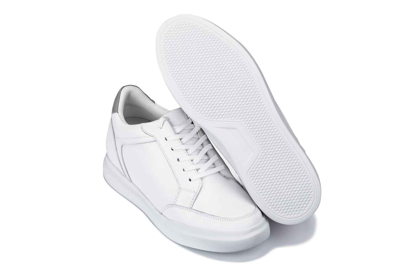 CALTO - J1561 - 2.6 Inches Taller (White/Grey) Tallmenshoes.com
