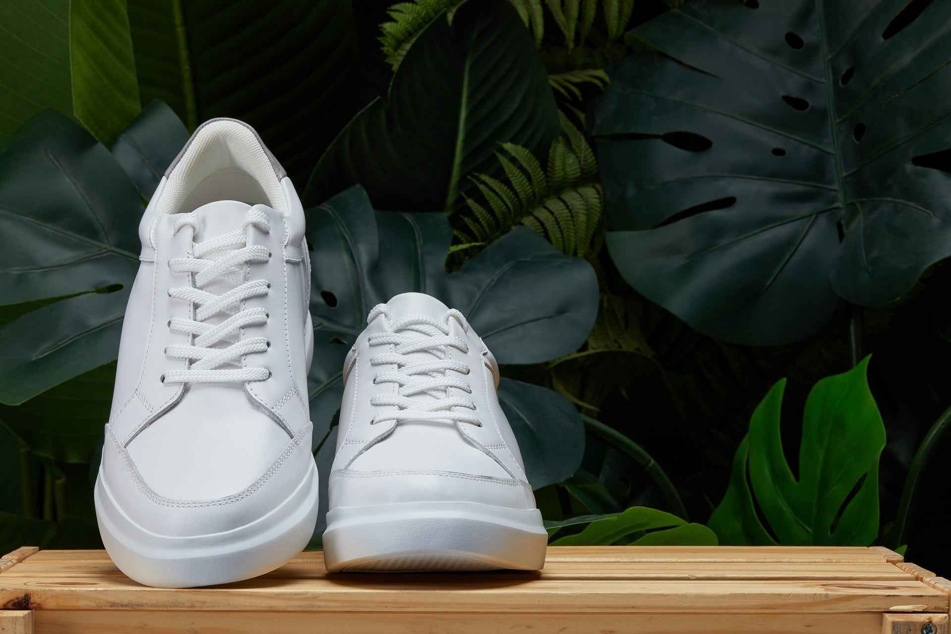 CALTO - J1561 - 2.6 Inches Taller (White/Grey) Tallmenshoes.com