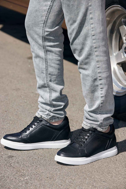 CALTO - J1562 - 2.6 Inches Taller (Black) Tallmenshoes.com