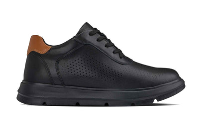 CALTO - J1580  - 2.6 Inches Taller (Black/Black Sole) - Lightweight Casual Walkers Tallmenshoes.com