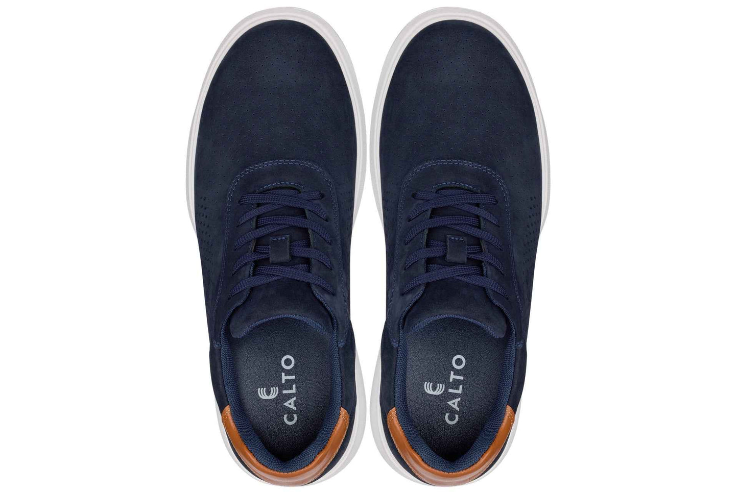 CALTO - J1582  - 2.6 Inches Taller (Navy) - Lightweight Casual Walkers Tallmenshoes.com