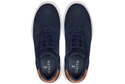 CALTO - J1582  - 2.6 Inches Taller (Navy) - Lightweight Casual Walkers Tallmenshoes.com