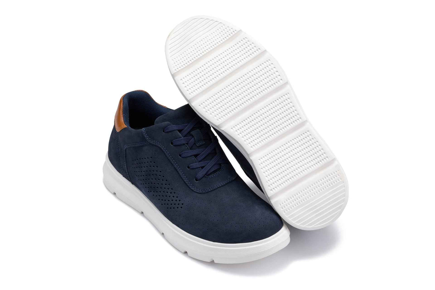 CALTO - J1582  - 2.6 Inches Taller (Navy) - Lightweight Casual Walkers Tallmenshoes.com