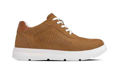 CALTO - J1583  - 2.6 Inches Taller (Brown) - Lightweight Casual Walkers Tallmenshoes.com