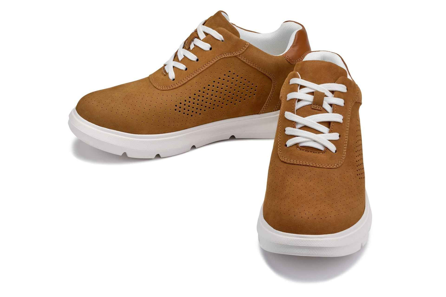 CALTO - J1583  - 2.6 Inches Taller (Brown) - Lightweight Casual Walkers Tallmenshoes.com
