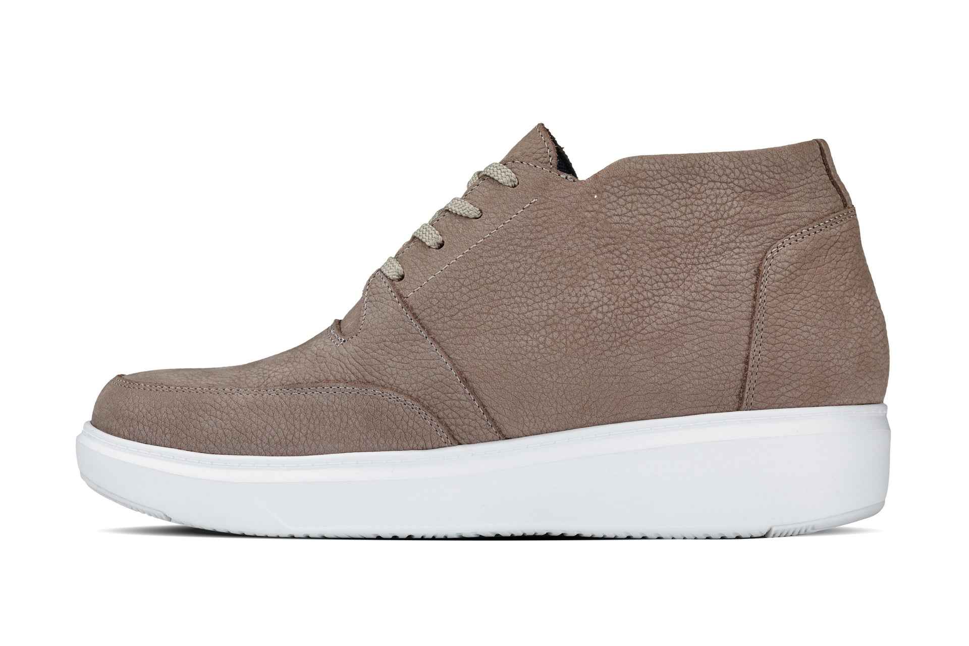 CALTO - J1770  - 3.2 Inches Taller (Khaki) - Casual Chunky Sole Boots – Soft Pebble Grain Nubuck Leather Tallmenshoes.com