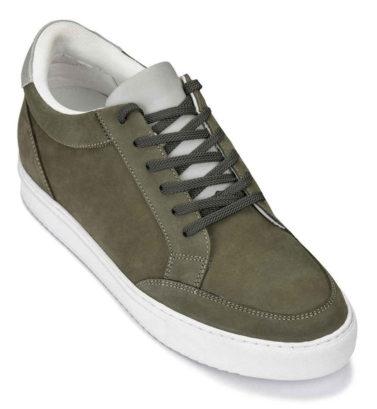 CALTO - J1854 - 2.6 Inches Taller (Olive) Tallmenshoes.com