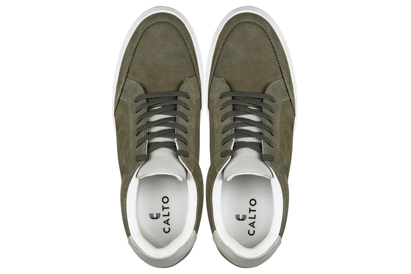 CALTO - J1854 - 2.6 Inches Taller (Olive) Tallmenshoes.com