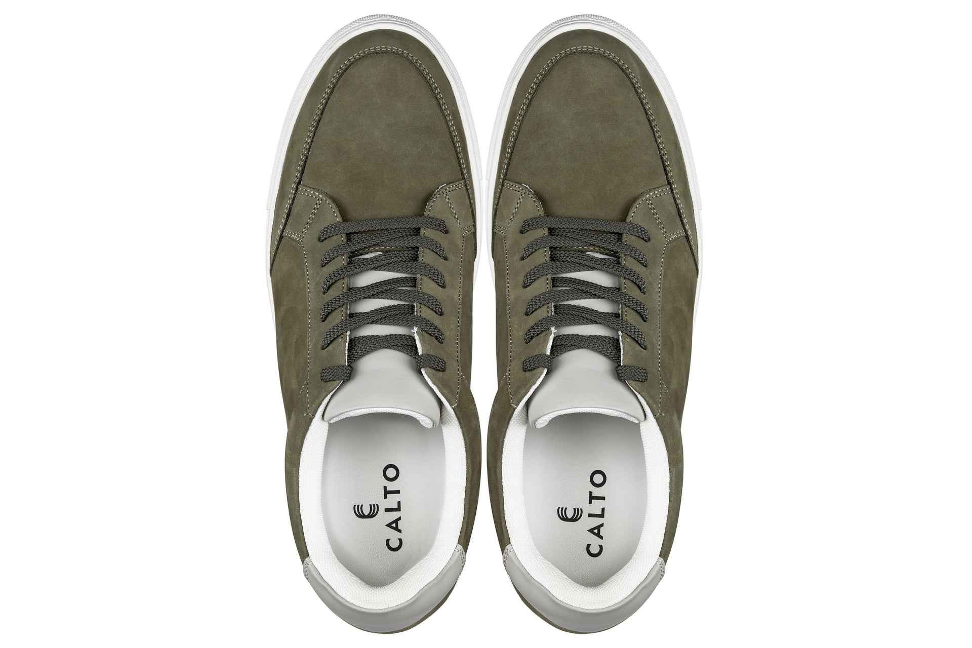 CALTO - J1854 - 2.6 Inches Taller (Olive) Tallmenshoes.com