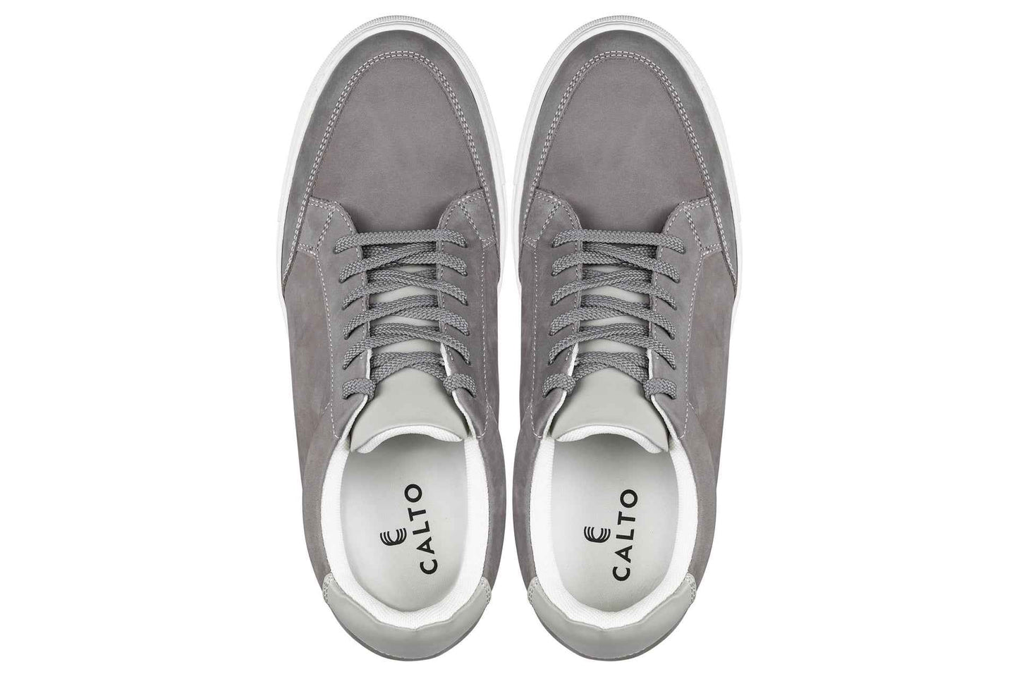 CALTO - J1855 - 2.6 Inches Taller (Grey) Tallmenshoes.com