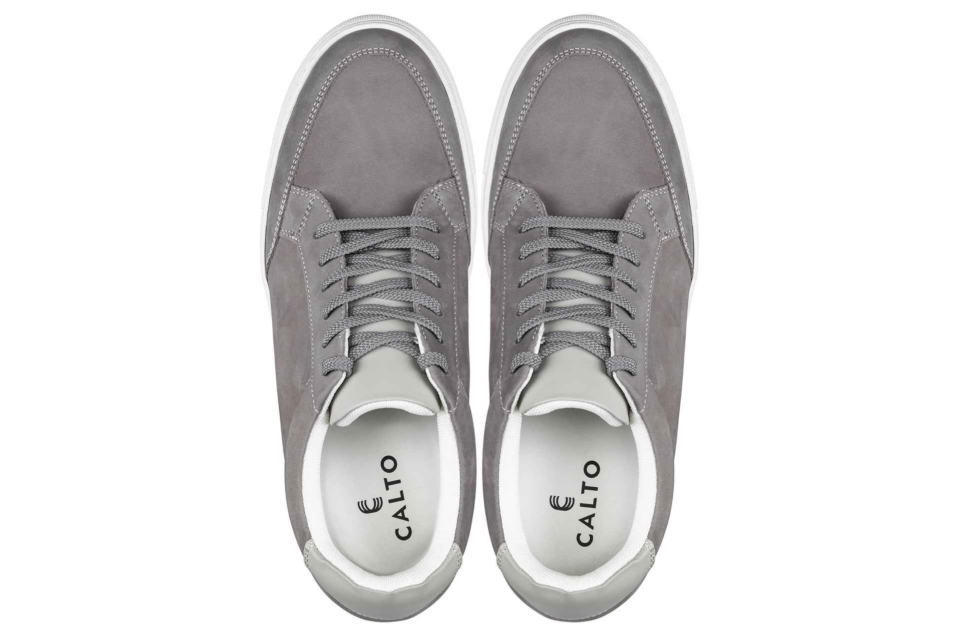 CALTO - J1855 - 2.6 Inches Taller (Grey) Tallmenshoes.com