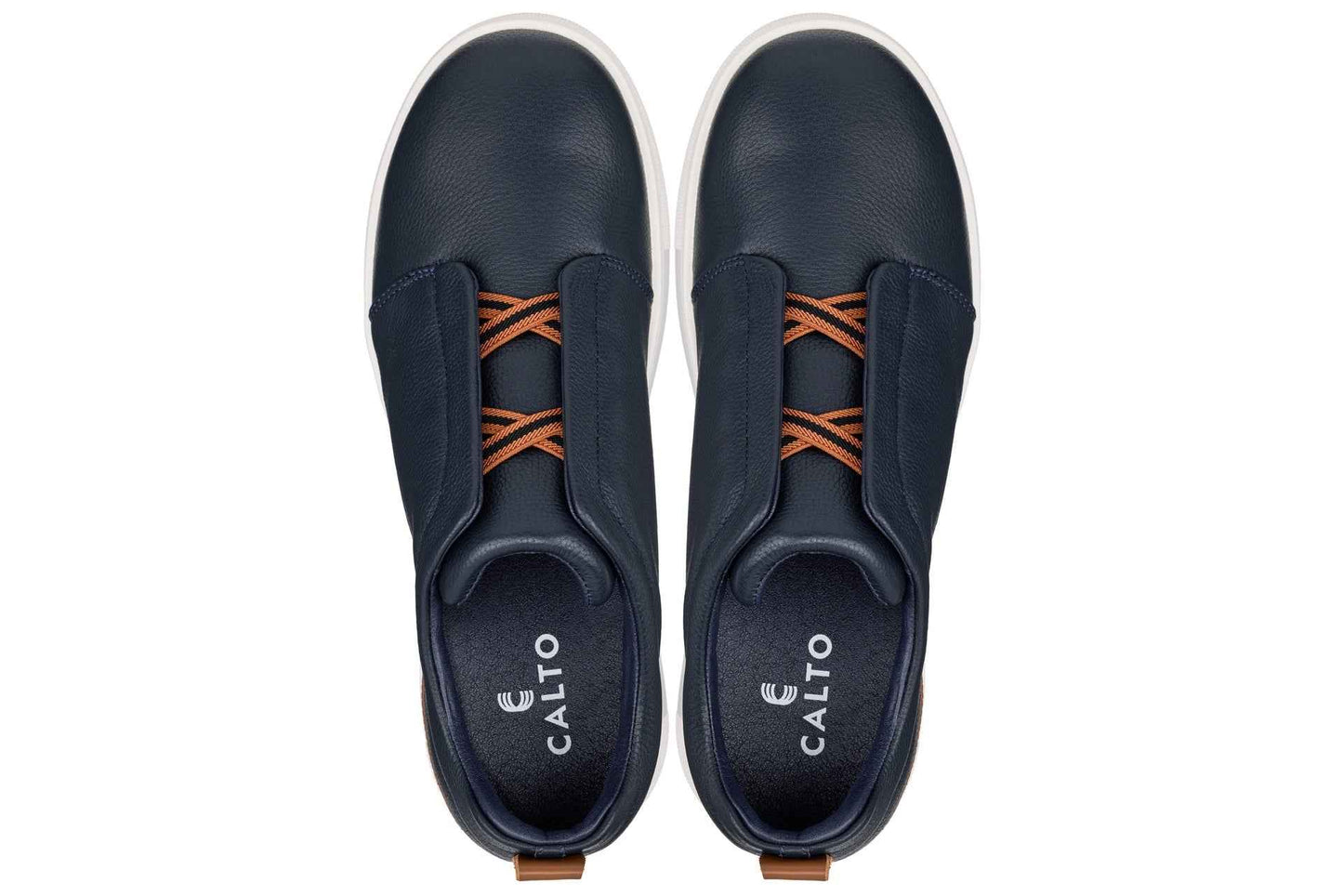 CALTO - J1934  - 2.6 Inches Taller (Navy) - Slip-On Snoafers