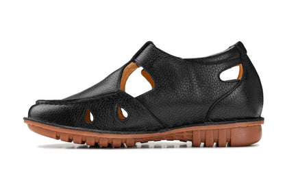 CALTO - K0751 - 2.8 Inches Taller (Black) - Lightweight Casual Fisherman Sandal Tallmenshoes.com