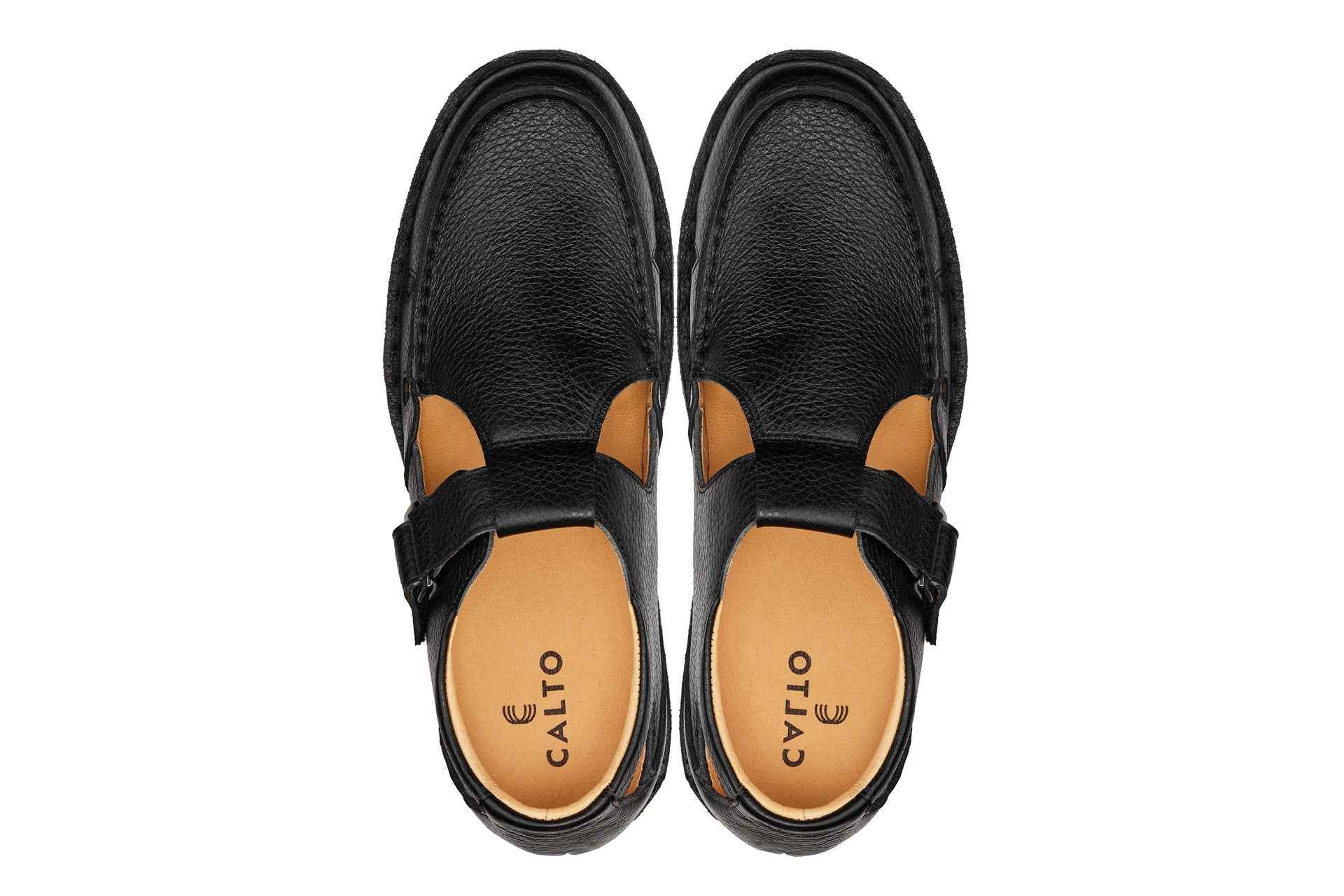 CALTO - K0751 - 2.8 Inches Taller (Black) - Lightweight Casual Fisherman Sandal Tallmenshoes.com
