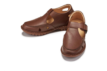 CALTO - K0753 - 2.8 Inches Taller (Camel Brown) - Lightweight Casual Fisherman Sandal Tallmenshoes.com
