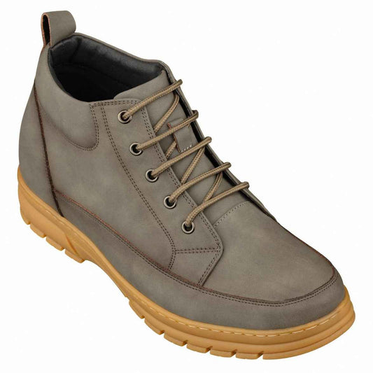 TOTO - K11551 - 2.8 Inches Taller (Grey) - Casual Hiker Boots Tallmenshoes.com