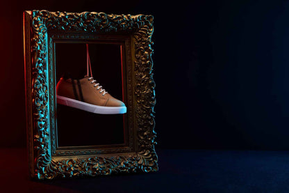 CALTO - K1551 - 2.8 Inches Taller (Nubuck Tan) - Lace Up Casual Sneakers Tallmenshoes.com