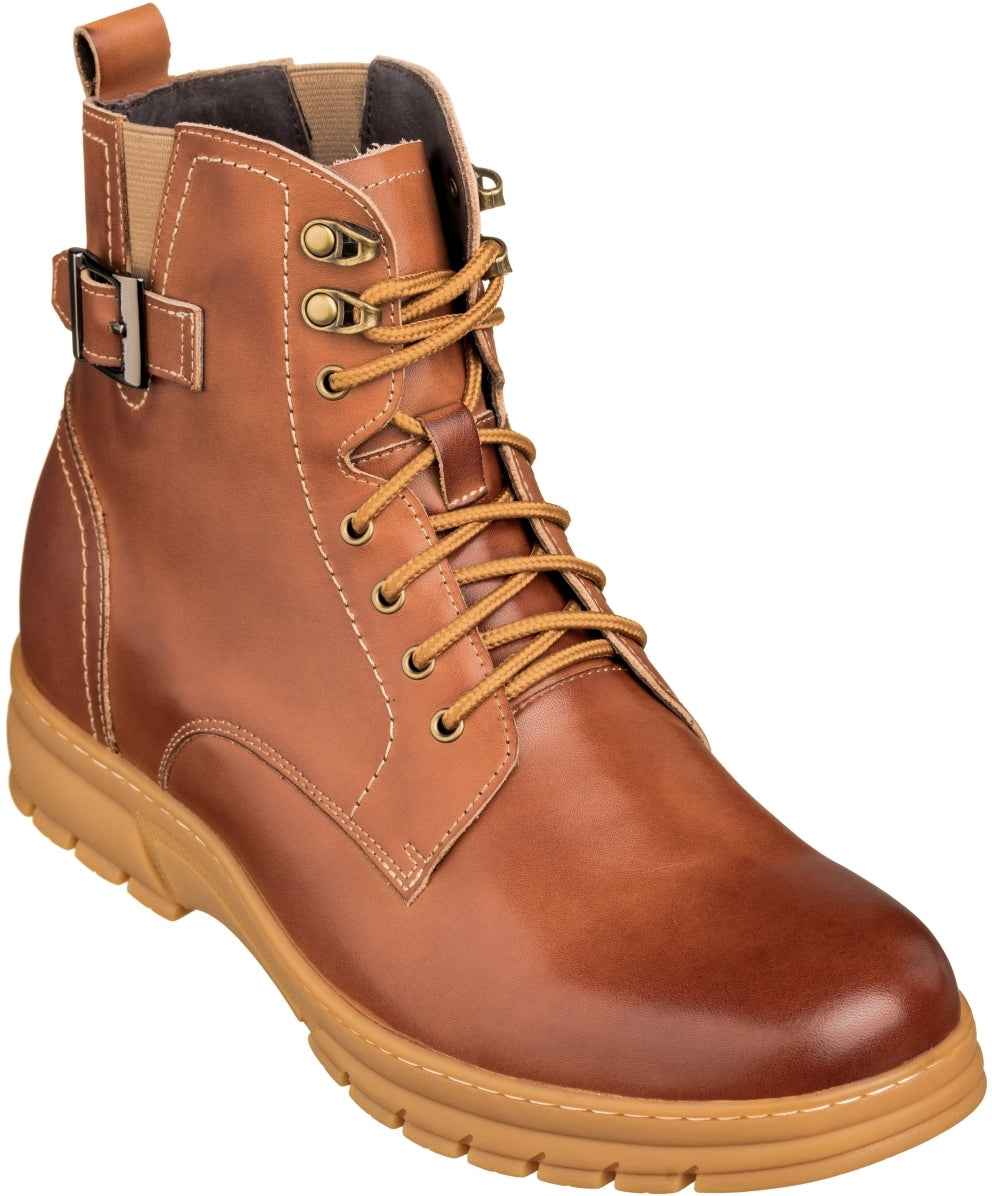 TOTO - K16205 - 2.8 Inches Taller (Light Brown) - High Top Boots Tallmenshoes.com