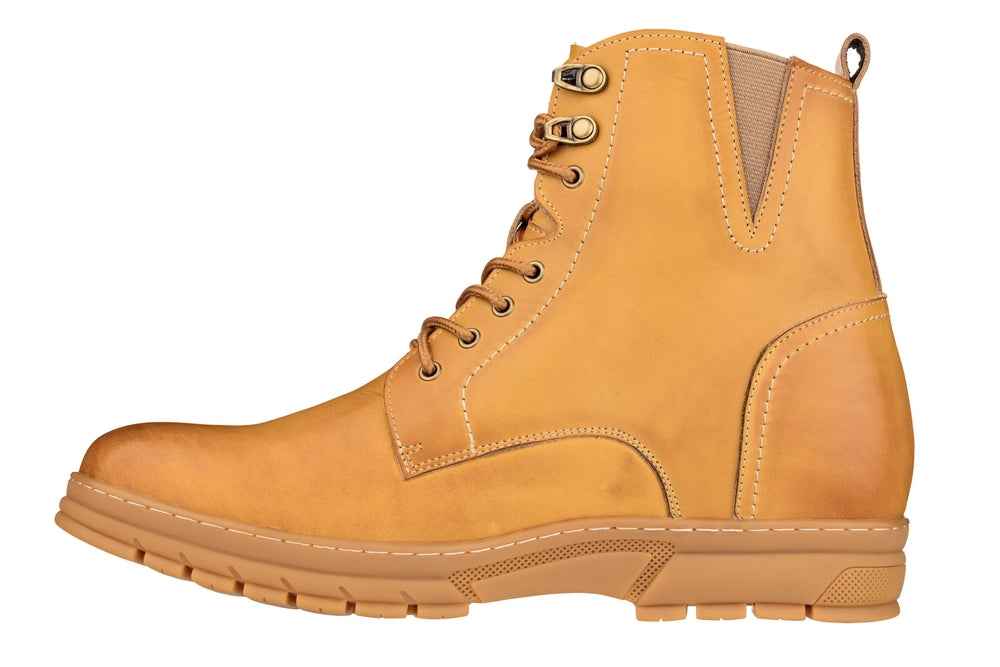 TOTO - K16207 - 2.8 Inches Taller (Tan Brown) - High Top Boots Tallmenshoes.com