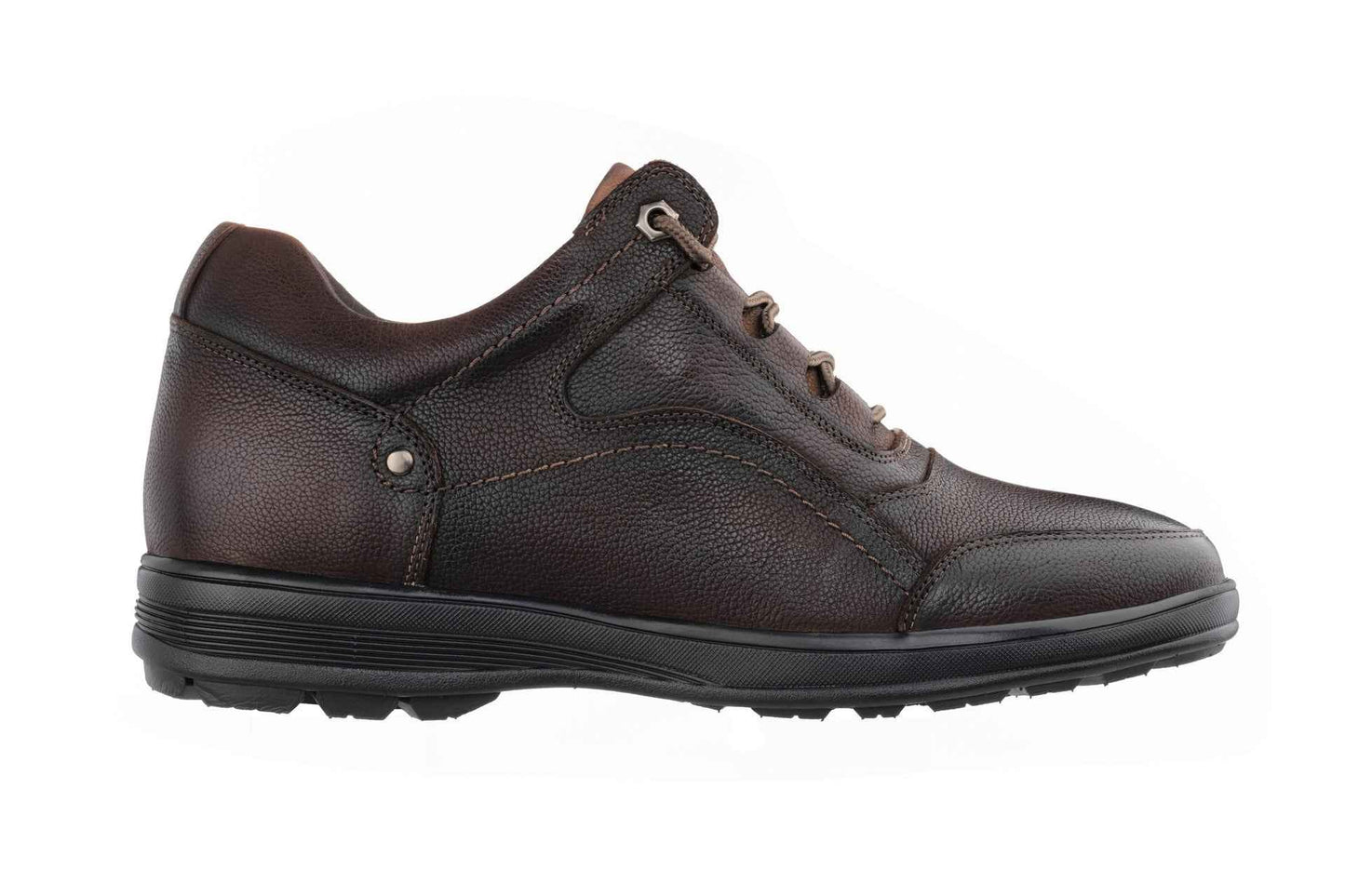 CALTO - K3045 - 2.8 Inches Taller (Dark Brown) - Lace Up Casual Walker - Lightweight Tallmenshoes.com