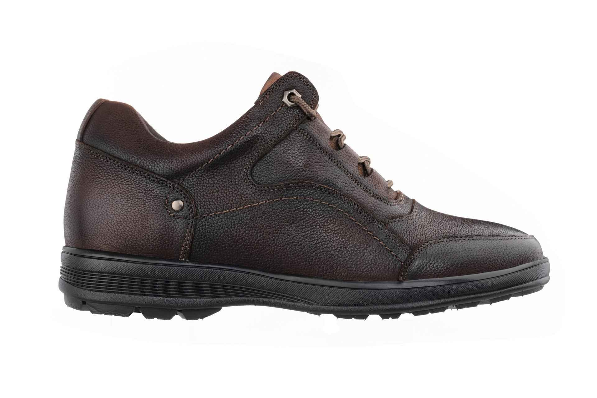 CALTO - K3045 - 2.8 Inches Taller (Dark Brown) - Lace Up Casual Walker - Lightweight Tallmenshoes.com