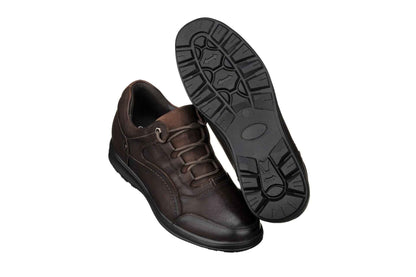 CALTO - K3045 - 2.8 Inches Taller (Dark Brown) - Lace Up Casual Walker - Lightweight Tallmenshoes.com